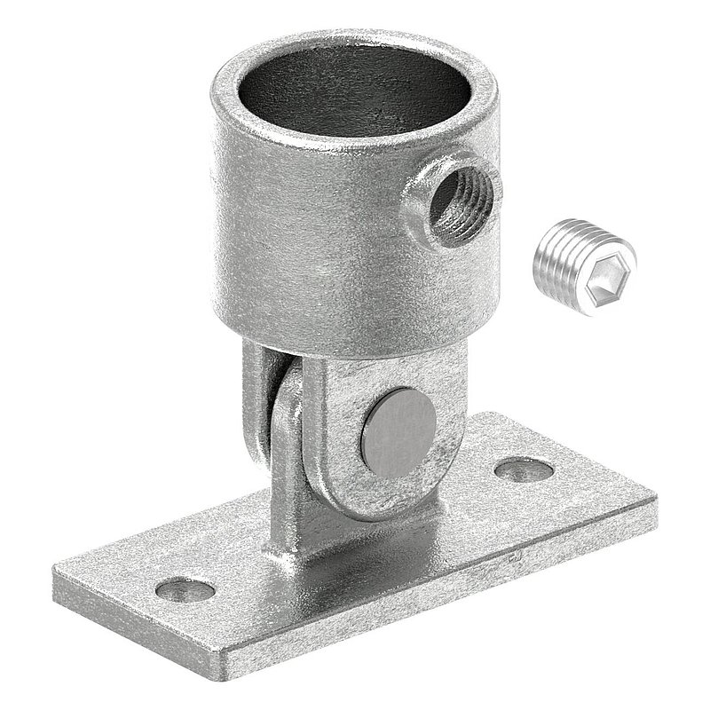 Wall bracket with 2 holes, for pipe Ø 42.4mm