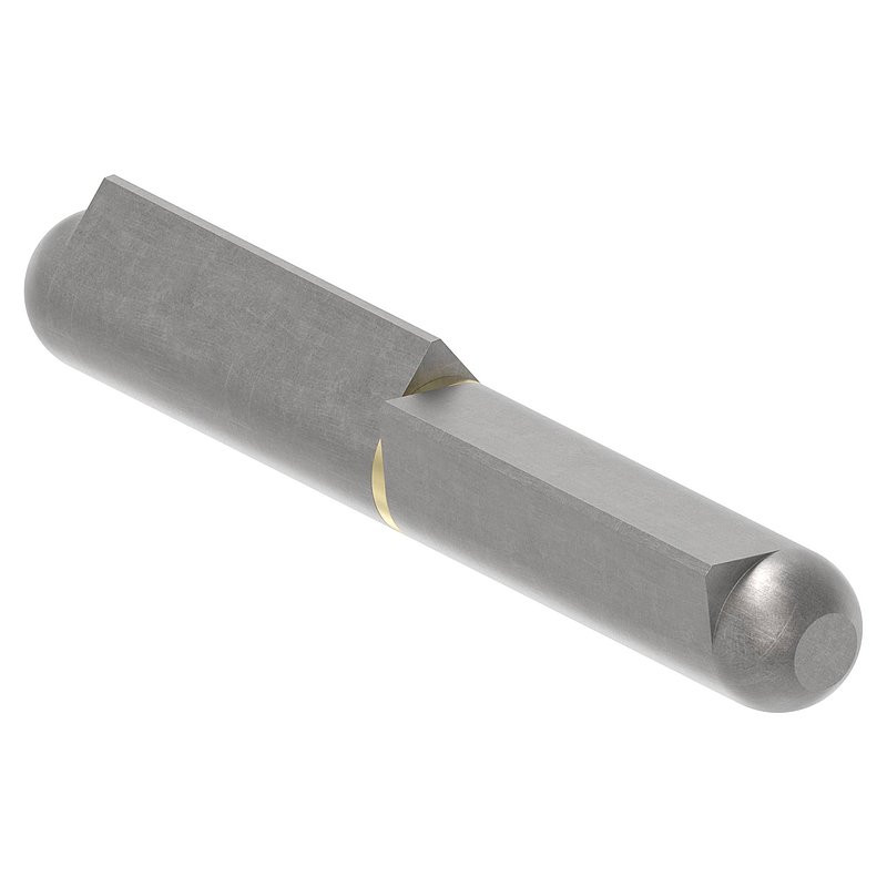 weld-on wire with brassring and pin, length 140mm