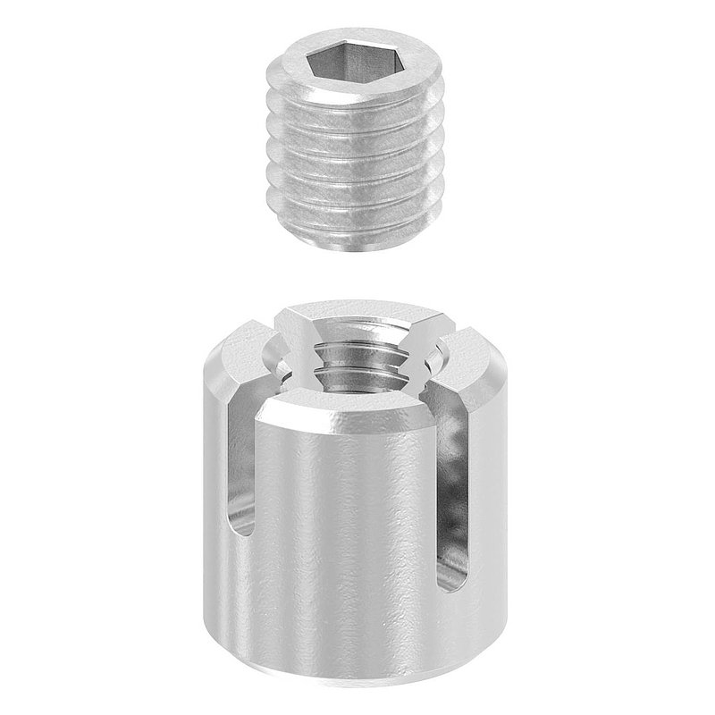 Serre-câble en croix pour câble Ø 2mm, V4A