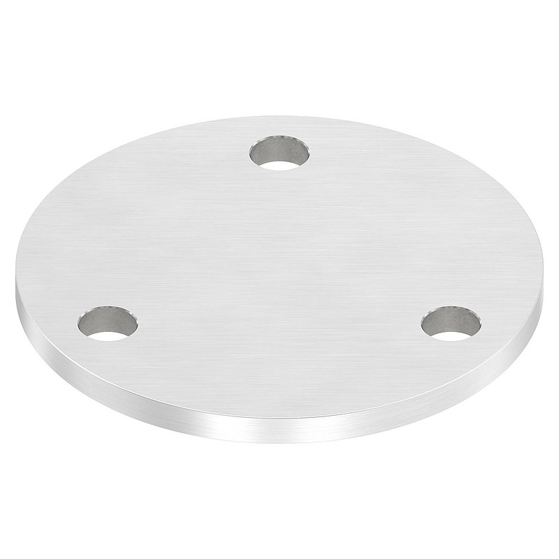 Anchor plate Ø 100x6mm, with longitudinal grinding, AISI304