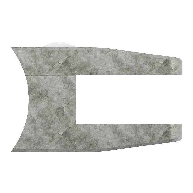 Pince à verre modèle 35, jonction: 60,3mm, zinc brut