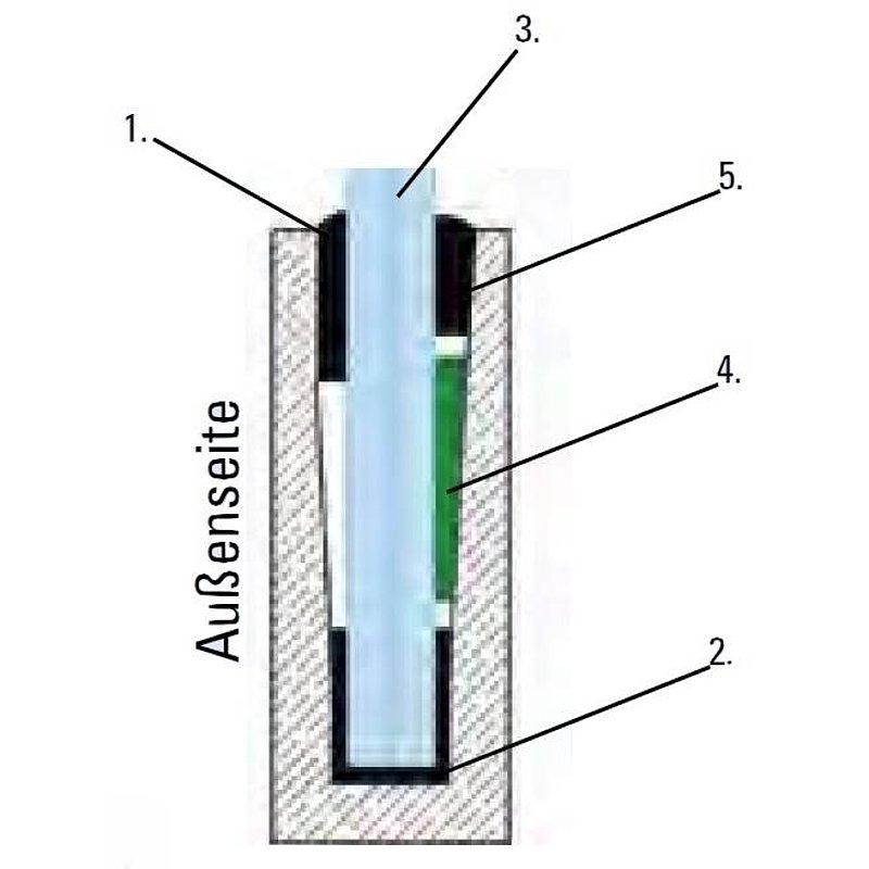 Kit de montage pour profilé aluminium de 6m pour verre 20,76-21,52mm