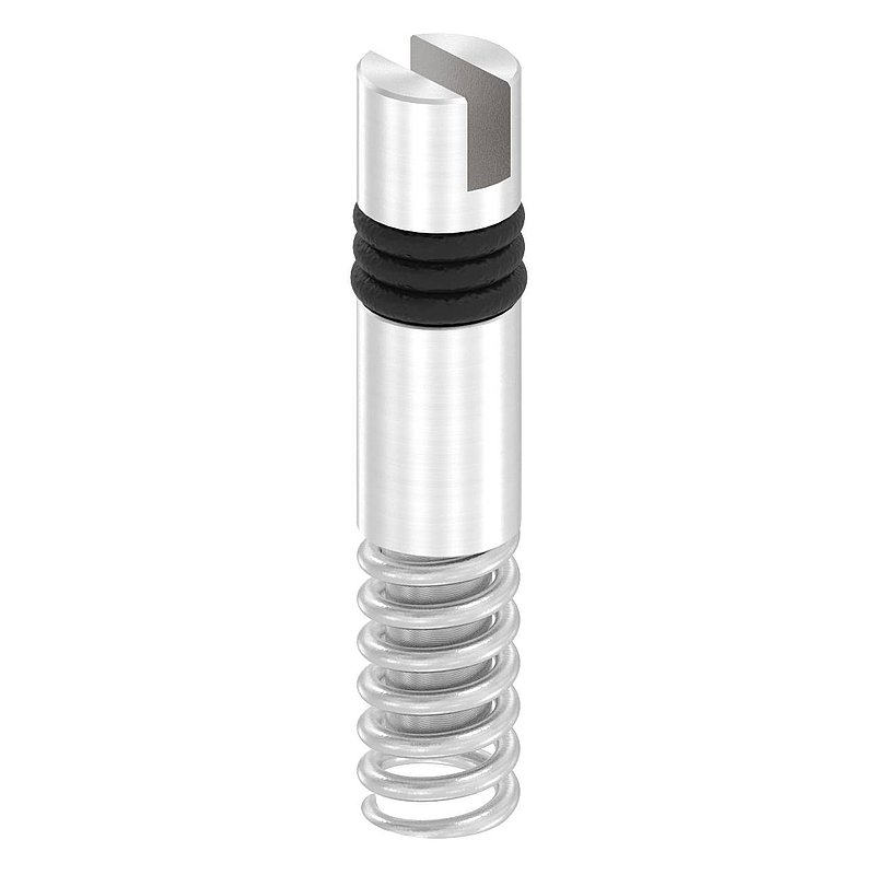 Plattenhalter federbelastet, mit Schlitz 2mm, V2A