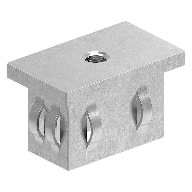 Steel end cap, for, rectangular tube 50x30mm