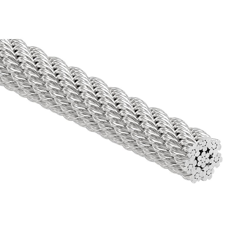 Edelstahlseil Ø 8mm, 7x7, L: 100m, V4A