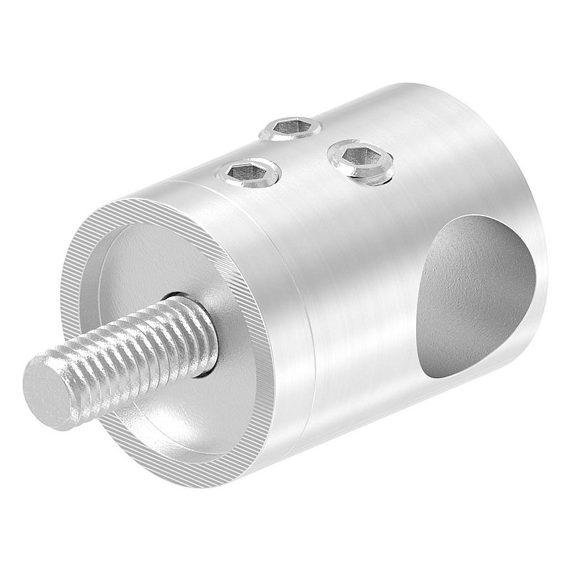 Querstabhalter zum Stoßen für geraden Anschluss, 12,2mm Bohrung, V2A