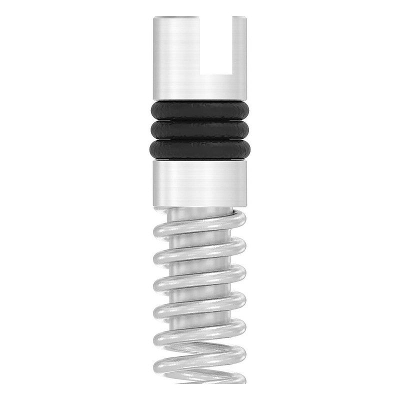 Plattenhalter federbelastet, mit Schlitz 3mm, V2A