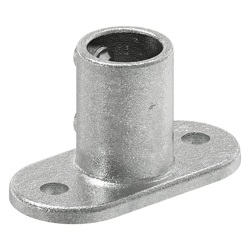 Wall bracket with 2 holes, for pipe Ø 33.7mm_x005F
