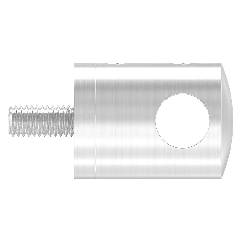 Querstabhalter für geraden Anschluss, 10,2mm Bohrung,V2A