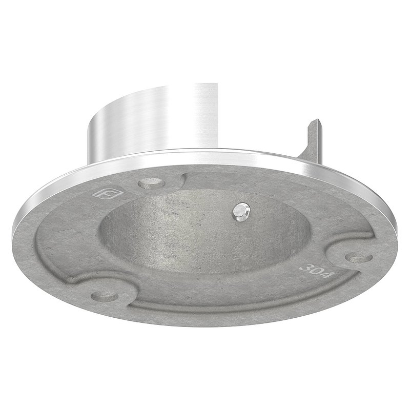 Embase murale pour tube à fond de gorge Ø 48,3mm, V2A