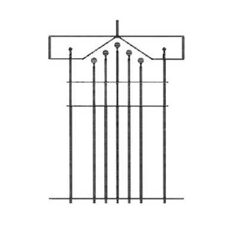Remplissage de garde corps court (pièce centrale), 720x840mm