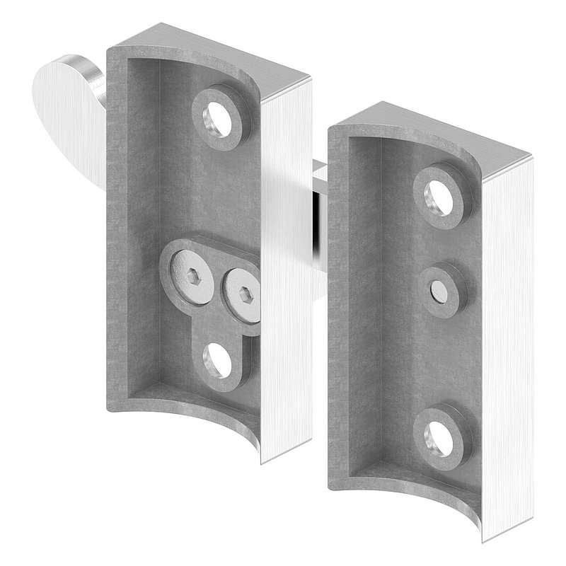 Verrous de porte à visser pour tube Ø 42,4mm, V4A