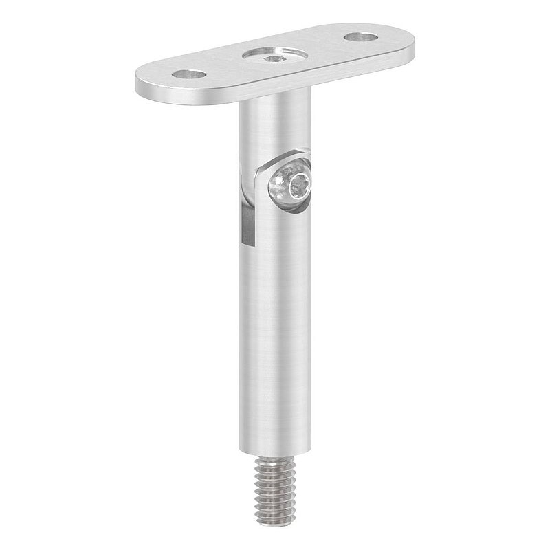 Hinge pin with handrail connection plate, flat, AISI304