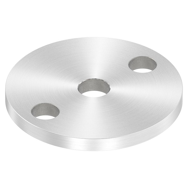 Anchor plate Ø 70x6mm, with round grinding, AISI304