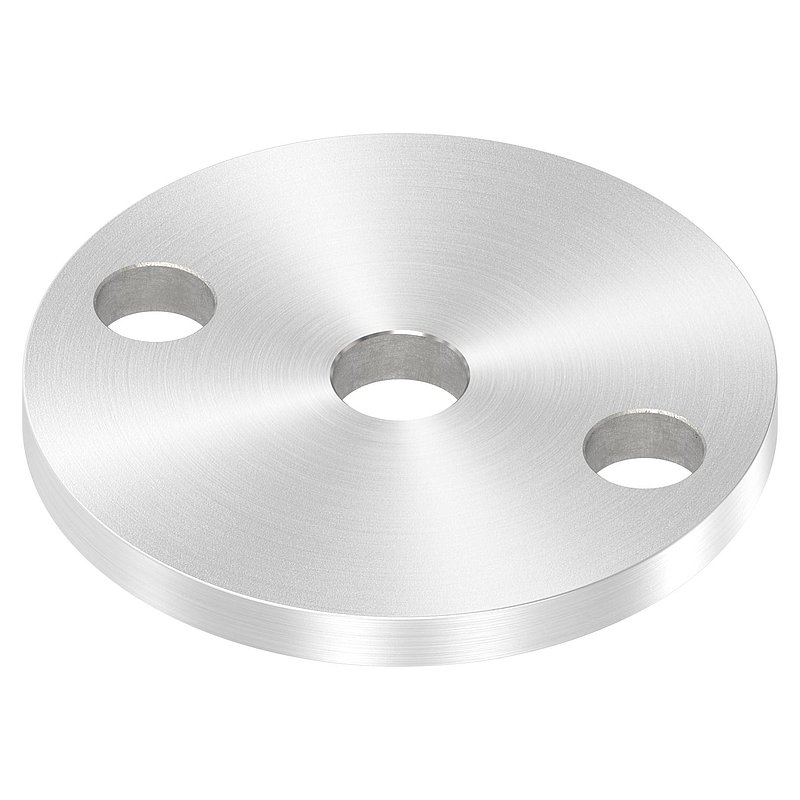 Anchor plate Ø 70x6mm, with round grinding, AISI304