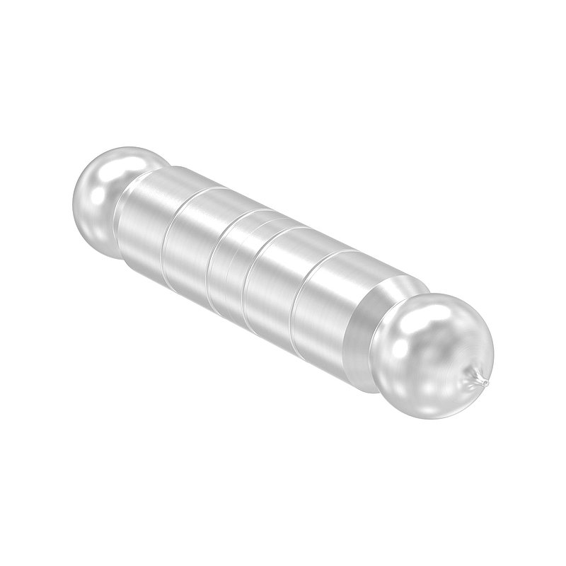 Weld-on strap with fixed pin, smooth, 30 mm, AISI304