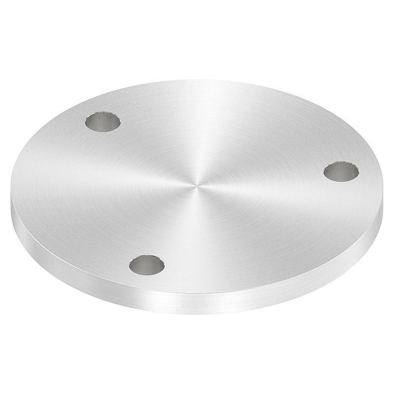 Anchor plate Ø 140x10mm, with round grinding, AISI304