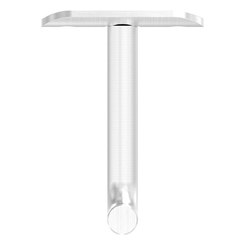 Bügel Ø 12mm mit Handlaufanschlussplatte 33,7mm, V2A