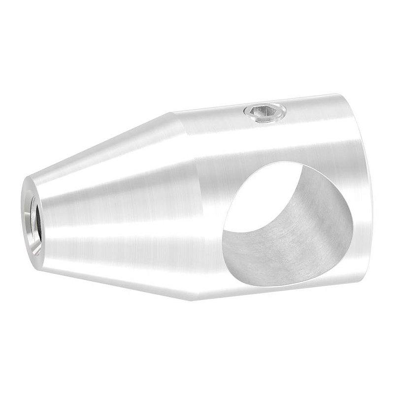 Support de lisse transversale avec taraudage M6, perçage Ø 14,2mm, V2A
