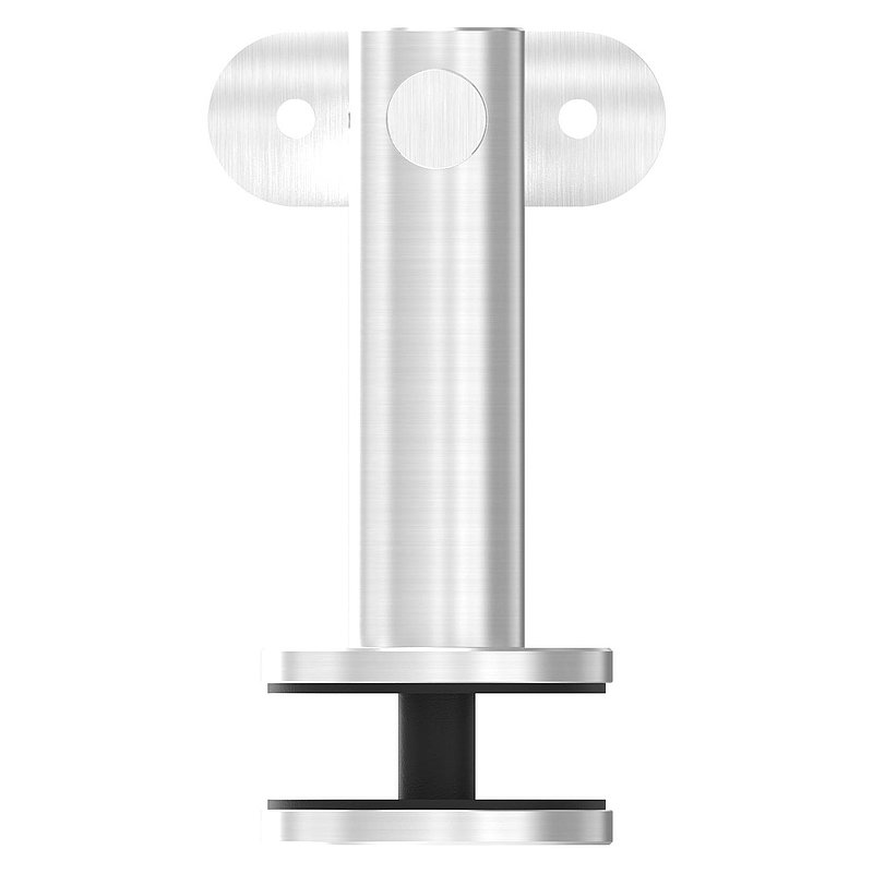 Handlaufhalter für Glas, Handlaufanschlussplatte 42,4mm, V2A