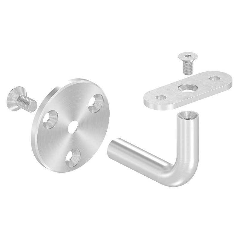 Handlaufhalter ohne Kabeldurchführung für LED Handläufe, Vollmaterial, V4A