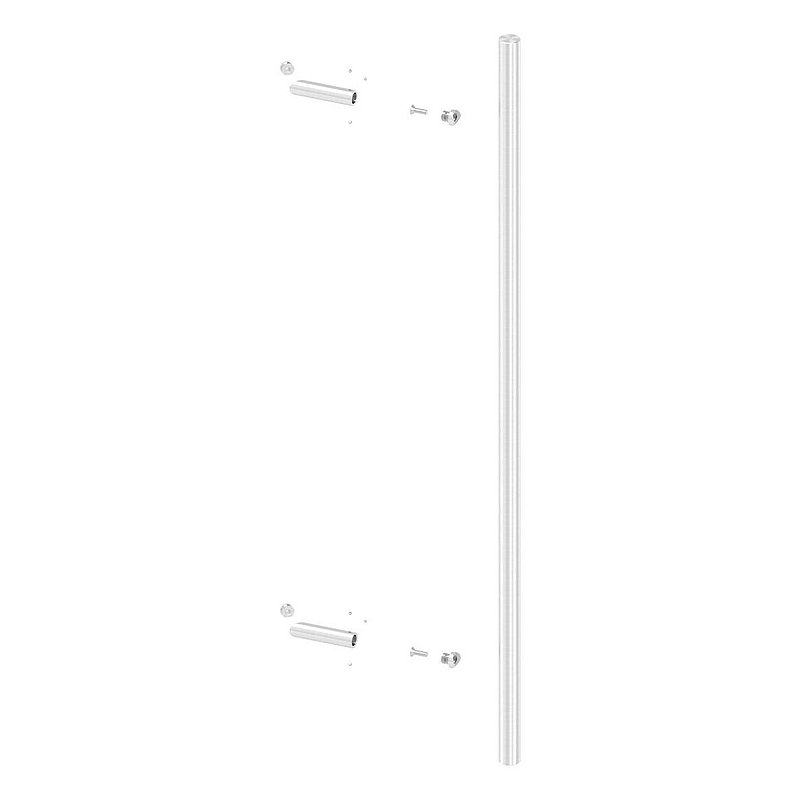 Push handle incl. bracket with 45° bevel 45° with L: 1.2m, AISI304
