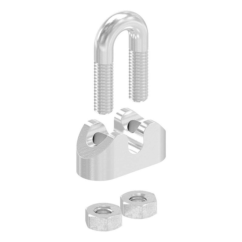 Serre-câble avec étrier pour câble 3mm, V4A