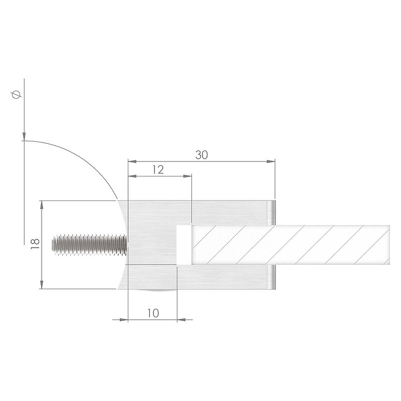 Pince à verre modèle 22, jonction: 26,9mm, V4A