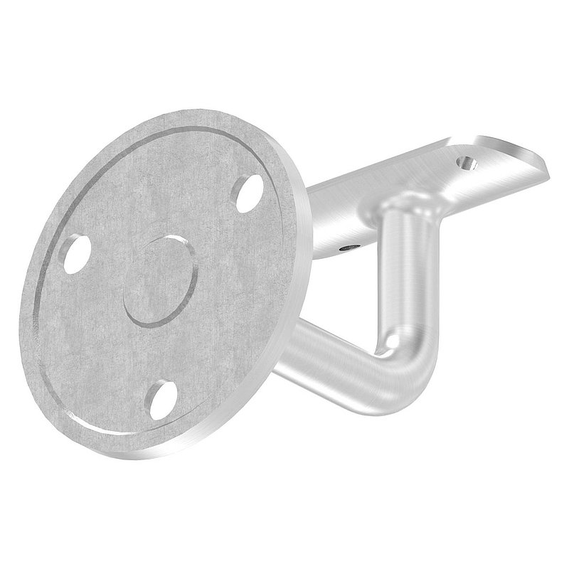 Handlaufhalter mit Handlaufanschlussplatte 42,4mm, (Ronde und Bügel verschweißt), V2A