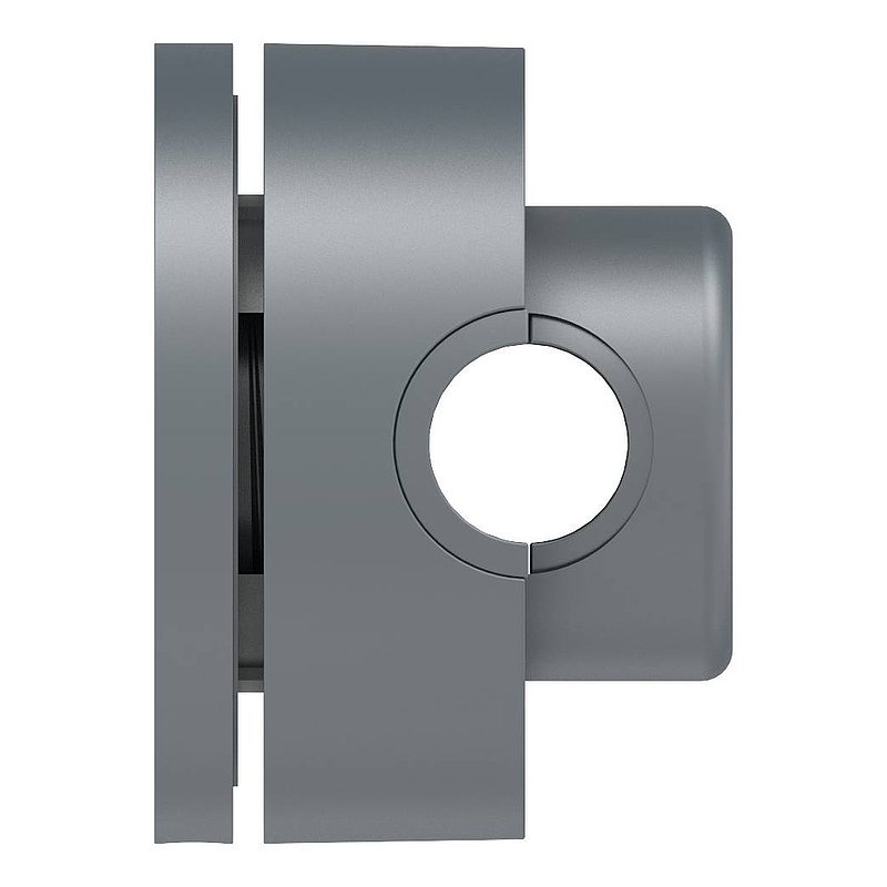 Brenk, Point de fixation pour verre Ø 50mm, plastique, gris anthracite