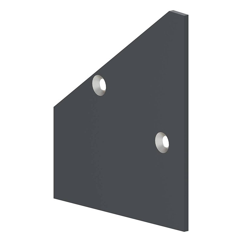 Endkappe rechts für eleganza canopy, RAL 7016