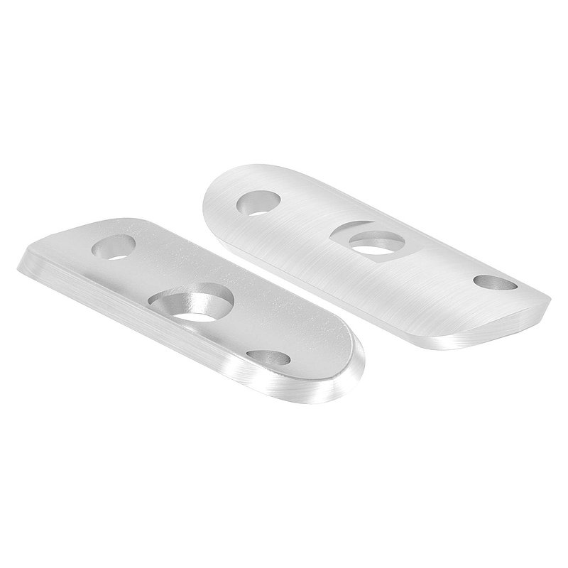 Plaque de raccordement de mains courantes,  33,7mm, perçages décalés, V2A