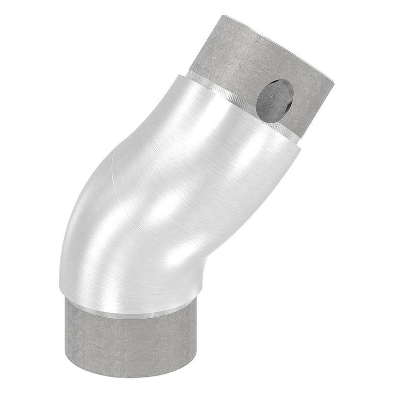 Tube coudé à 90°, réglable, pour tube Ø 48,3x2,0mm, V2A