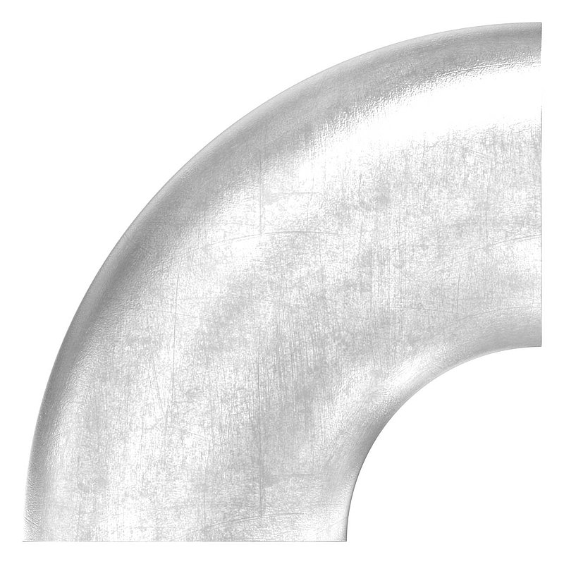 Schweißbogen 90°, 25,0 x 2,0mm, ungeschliffen, V2A