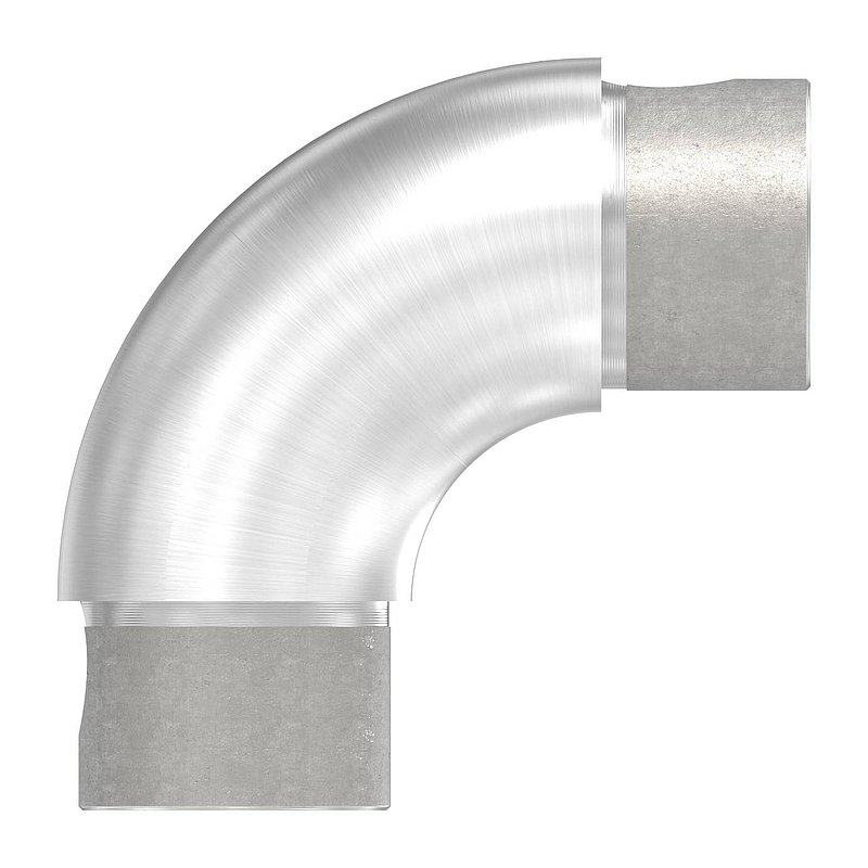 Tube coudé à 90°, réglable, pour tube Ø 42,4x2,5mm, V2A