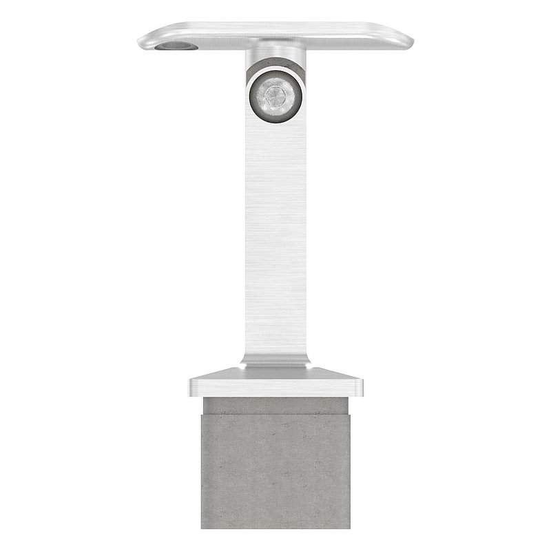 Tube end plug with hinge pin for tube 40x40x3mm, AISI304
