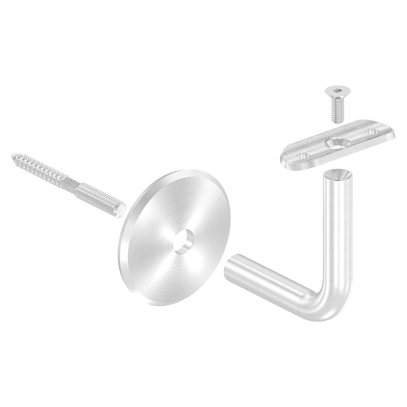 Handlaufhalter mit Handlaufanschlussplatte 42,4mm, V2A