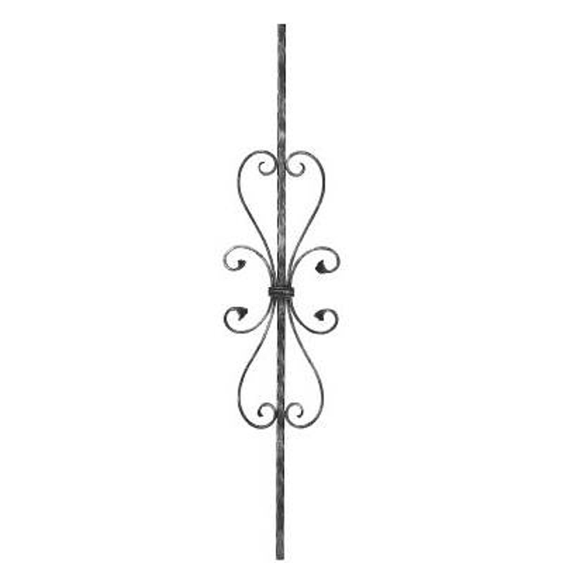 Zierstab 12x12mm, gehämmert, H: 900mm