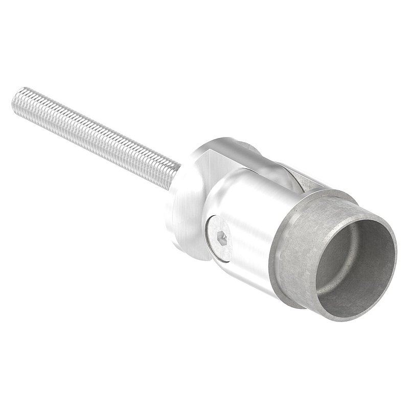 wall bracket, adjustable, for setting in concrete for tube 42,4x2.0mm, AISI304