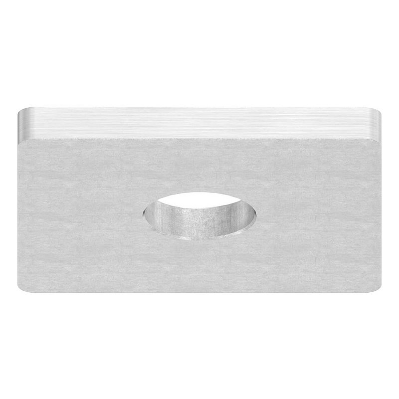 Push-in cap for square tube 40x40 with hole, AISI304