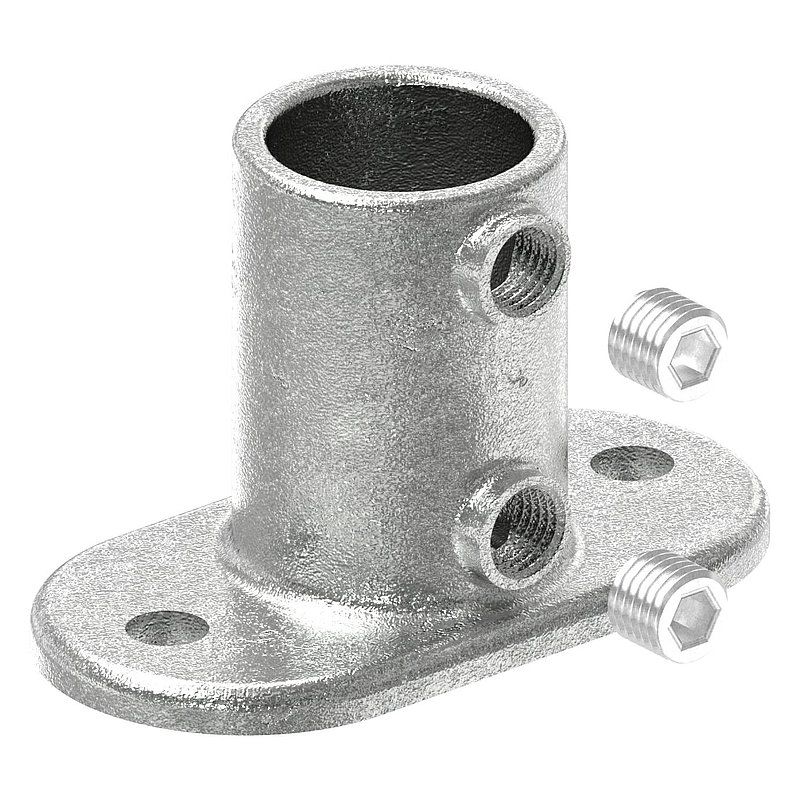Wandhalter mit 2 Bohrungen, für Rohr Ø 42,4mm