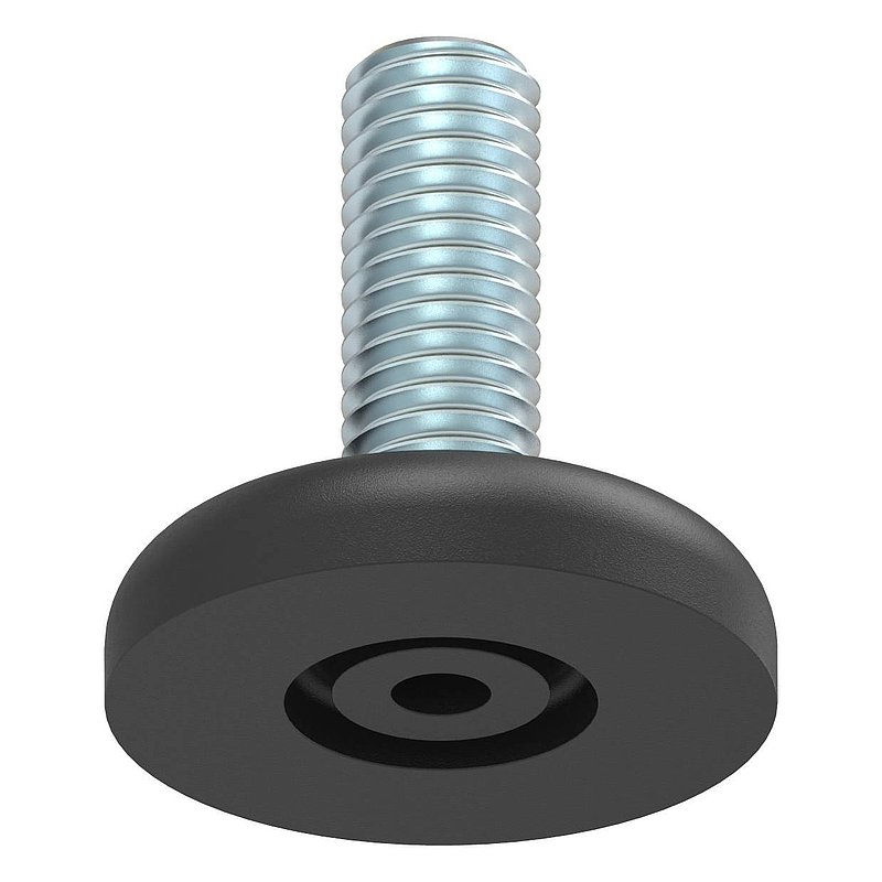 Levelling foot with floor levelling screw M10x30