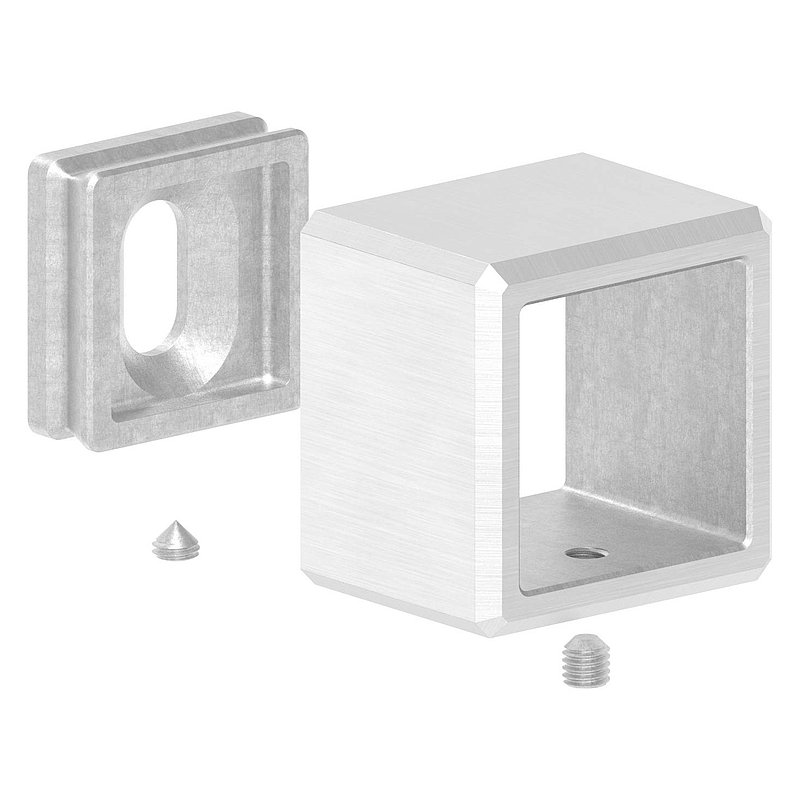 Wandbefestigung für Quadratrohr 30x30mm, V2A