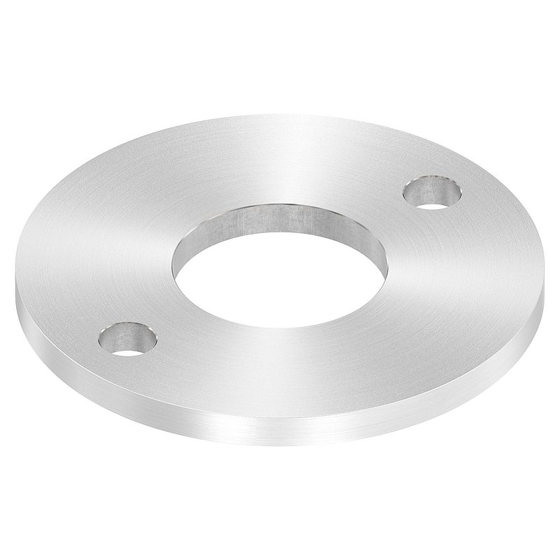 Plaque d'ancrage Ø 120x8mm, avec ponçage circulaire, V2A