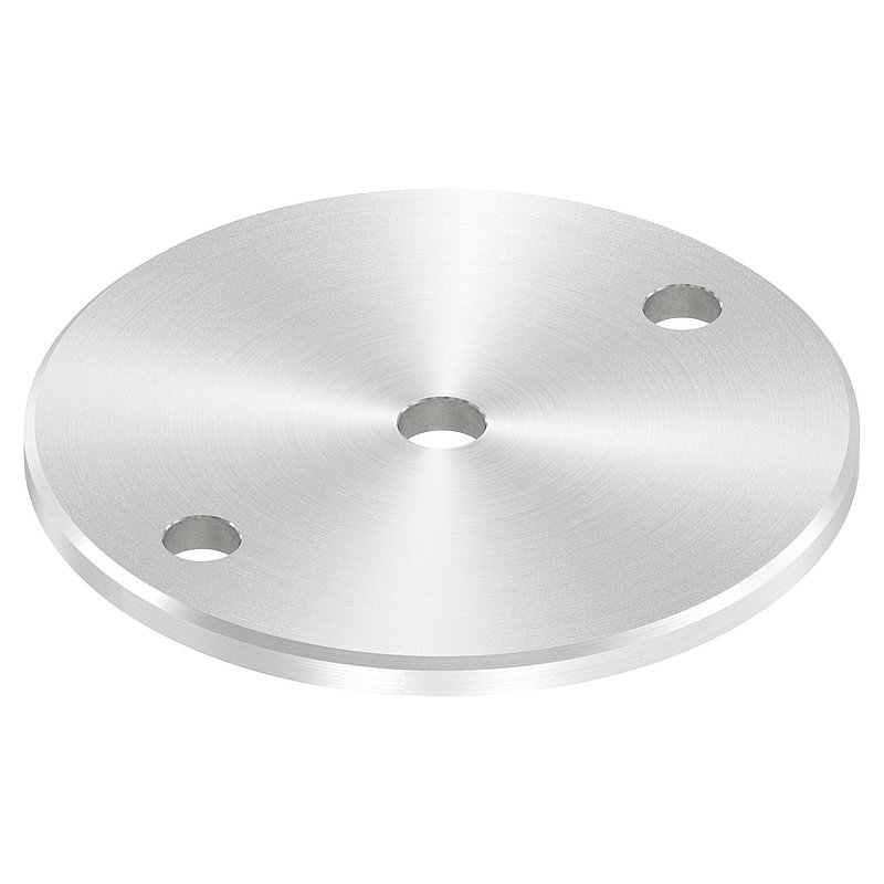 Anchor plate Ø 120x6mm, with bevelled edge and chamfer, AISI304