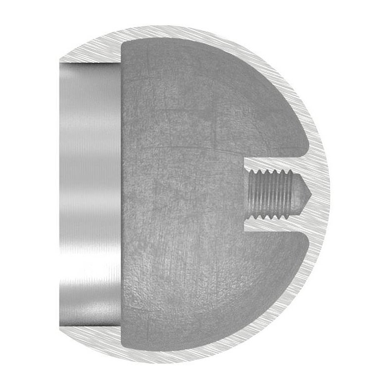 Rohrabschlusskugel hohl für 42,4mm Rohr, mit M8