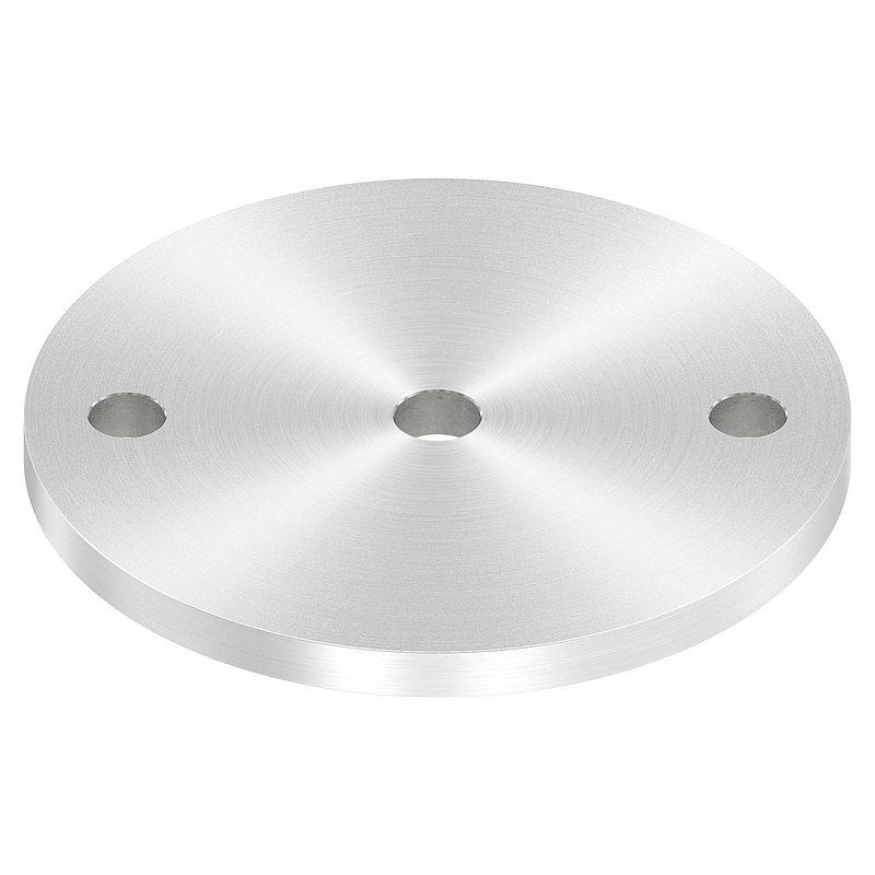 Anchor plate Ø 120x8mm, with round grinding, AISI304