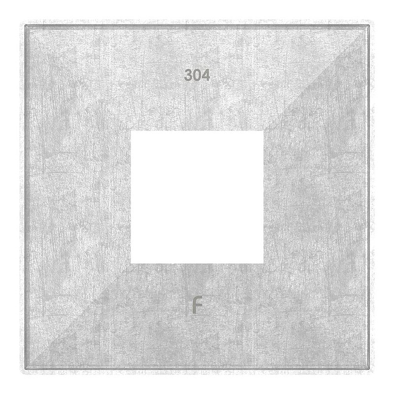 Abdeckrosette, 108x108x25mm, V4A