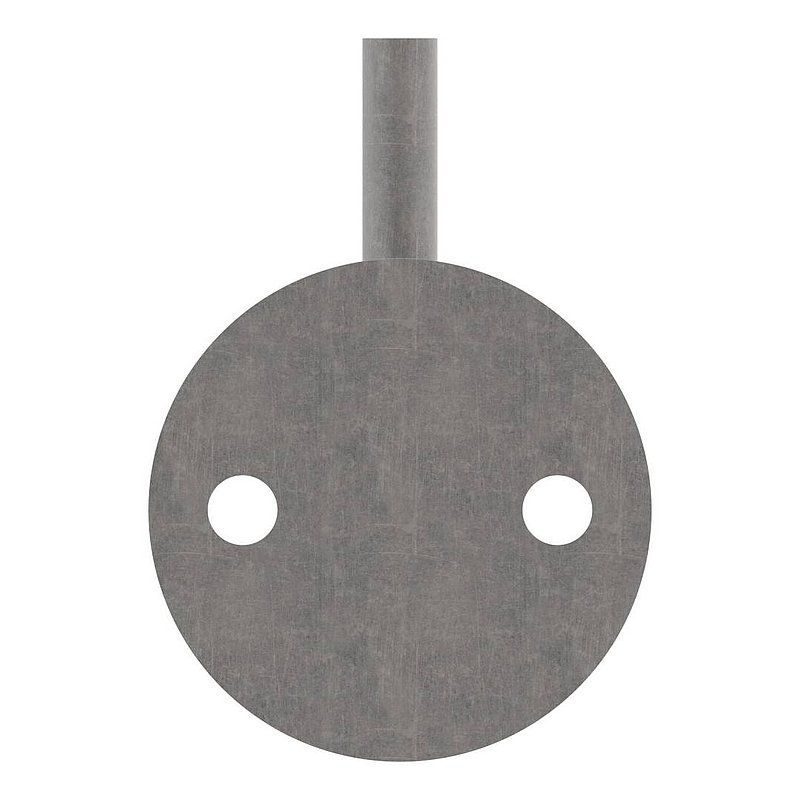 Handlaufträger mit Ronde flach, 80x6mm, Bügel Ø 12mm