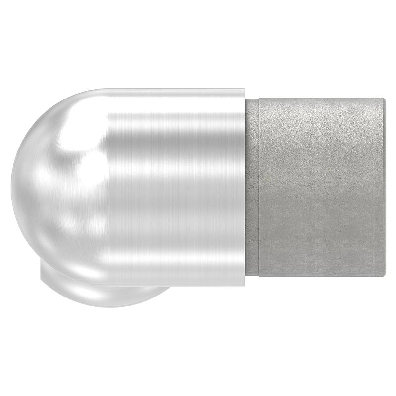 Hinge piece right, for tube 42.4x2.0mm, AISI304